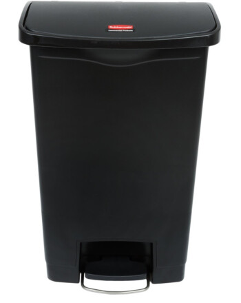 Rubbermaid Slim Jim® Step-On Front-Step κάδος απορριμμάτων μαύρος με πεντάλ 50L