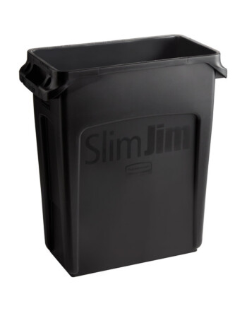 Rubbermaid Slim Jim® vented κάδος απορριμμάτων μαύρος 60L