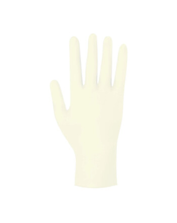Γάντια μιας χρήσης λάτεξ με πούδρα λευκά L 100τεμ