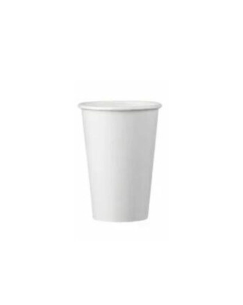 Χάρτινο ποτήρι μονότοιχο λευκό 7,5oz 50τεμ