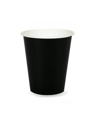 Χάρτινο ποτήρι μονότοιχο μαύρο 12oz 50τεμ