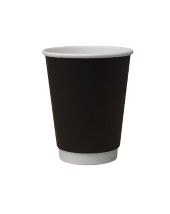 Χάρτινο ποτήρι διπλότοιχο μαύρο 12oz 25τεμ