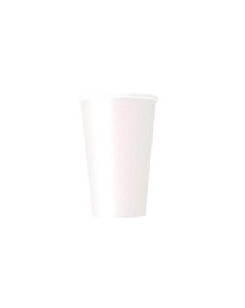 Χάρτινο ποτήρι μονότοιχο με διπλό PE λευκό 12oz/ 80mm 50τεμ