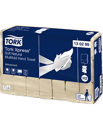 Tork Xpress Soft χειροπετσέτα σε φυσικό χρώμα 2φυλλη Z-Fold 24x21,3cm 180τεμ