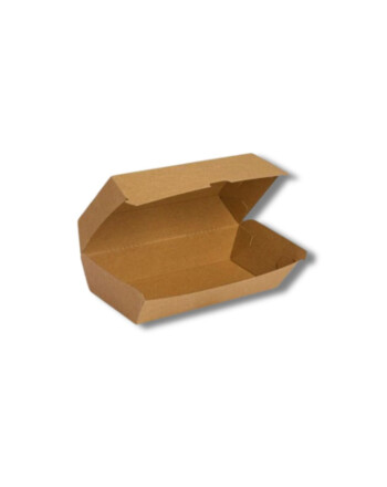 Κουτί hot dog χωρίς πλαστικό 21x7x7,5cm καφέ 50τεμ