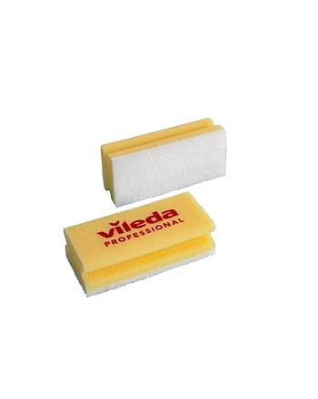 Vileda Non-scratch σπόγγος με λαβή λευκή φίμπρα κίτρινο