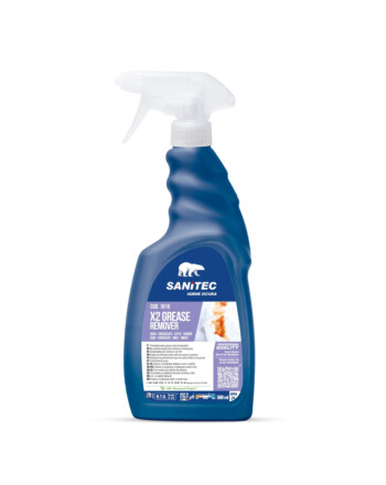 Sanitec Greasy Remover X2 καθαριστικών λεκέδων για λάδια και λίπη με επιφανειοδραστικά και ένζυμα 0,5L