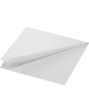 Χαρτοπετσέτα λευκή 2φυλλη 1/4 33x33cm πολυτελείας 100τεμ