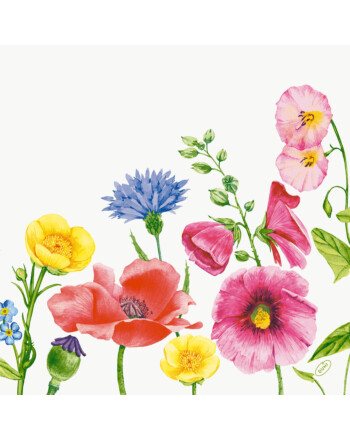 Duni Bio Dunisoft πετσέτα Flowy Meadow 40x40cm 60τεμ.
