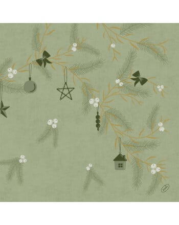 Duni Bio Dunisoft πετσέτα Noel Pistachiο 40x40cm 60τεμ.