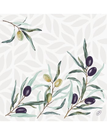 Duni Bio Dunisoft πετσέτα με σχέδιο Olive Garden 1/4 40x40cm Airlaid 60τεμ