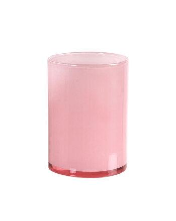 Duni Silky κηροπήγιο γυάλινο ροζ 11.5x8.5cm