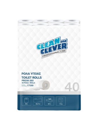 Clean&Clever Pro 30-203 ρολό υγείας λευκό 2φυλλο 40,37m