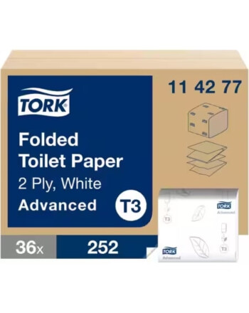 Tork® χαρτί υγείας φύλλο-φύλλο λευκό 252τεμ 2φυλλο