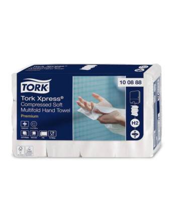 Tork Xpress® Compressed Soft χειροπετσέτα λευκή 2φυλλη W-Fold 32x21,2cm 170τεμ