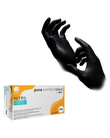AMPri Puracomfort γάντια μιας χρήσης νιτριλίου μαύρα XL 100τεμ