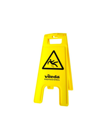 Vileda® πινακίδα διπλής όψης κίτρινη με προειδοποιητική σήμανση