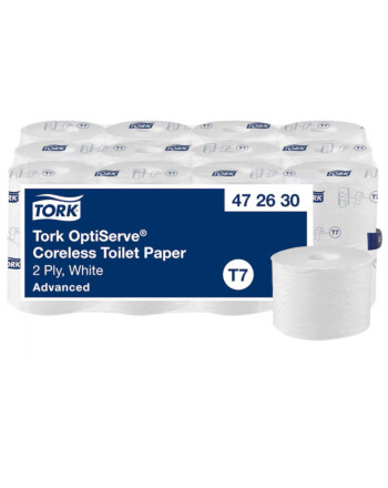 Tork® Optiserve® ρολό υγείας mid-size 2φυλλο λευκό coresless 94,3m