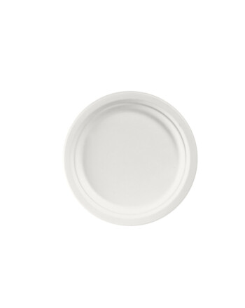 Biopak πιάτο Ø22cm bagasse στρογγυλό λευκό 50τεμ