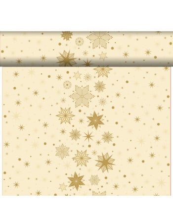 Duni Bio Dunicel® Stargazing Cream ράνερ σε ρολό Airlaid με σχέδιο 0,4x24m