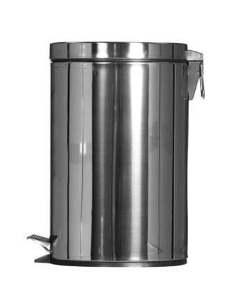 Χαρτοδοχείο Ανοξείδωτο με πεντάλ χρωμέ 20L
