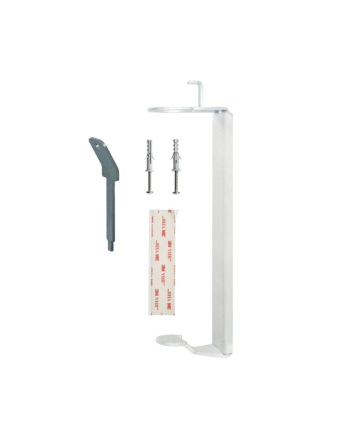 Gfl Minimal συσκευή για φιάλες pump 370ml/380ml/480ml λευκή με βίδες και αυτοκόλλητη ταινία