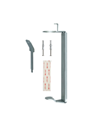 Gfl Minimal συσκευή για φιάλες pump 370ml/380ml/480ml ασημί με βίδες και αυτοκόλλητη ταινία