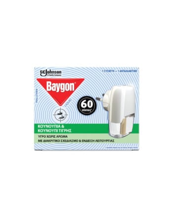 Baygon® Liquid σετ συσκευή με υγρό εντομοαπωθητικό 36ml για 60 νύχτες