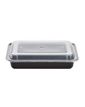 Σετ ορθογώνιο δοχείο φαγητού & καπάκι pp 38oz/1050ml 50τεμ