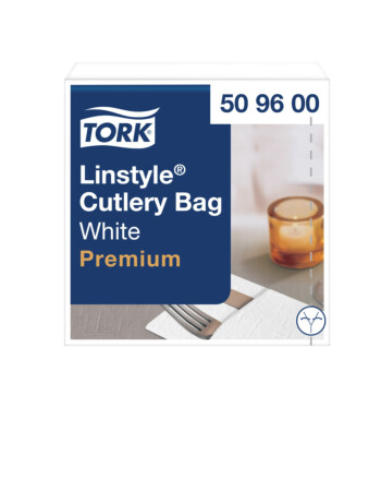 Tork Linstyle Airlaid χαρτοπετσέτα φάκελος λευκή 39x39cm 50τεμ