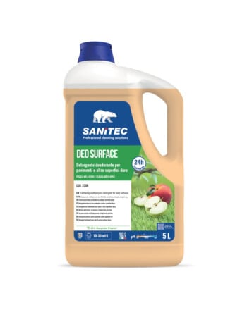 Sanitec Deo Surface ουδέτερο καθαριστικό γενικής χρήσης με άρωμα Peach & Green Apple 5L 