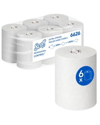Scott® Control χειροπετσέτα σε ρολό λευκή 1φυλλη 300m