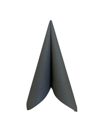 Roial Linen Airlaid πετσέτα μαύρη 1/4 40x40cm 50τεμ