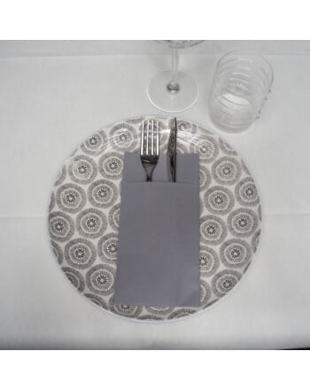 Roial Linen Airlaid πετσέτα φάκελος γκρι 40x40cm 25τεμ