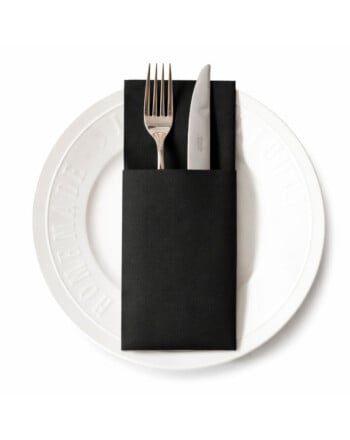 Roial Bioleaf Easy Pocket Airlaid πετσέτα φάκελος Slim μαύρη 32x40cm 50τεμ