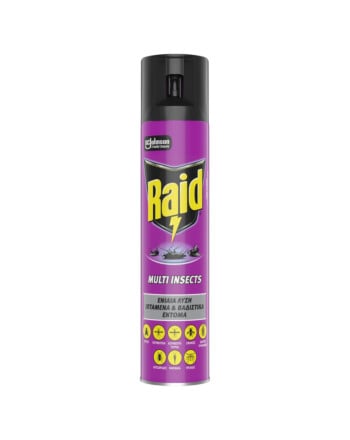 Raid® Multi Insects γενικό εντομοκτόνο σε σπρέι 300ml για κάθε τύπο έντομου