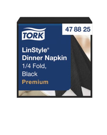 Tork Linstyle® χαρτοπετσέτα μαύρη 1φυλλη 1/4 39x39cm πολυτελείας 50τεμ