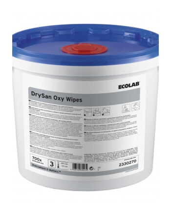 Ecolab DrySan™ Oxy προεμποτισμένα πανιά σε κουβά με απολυμαντική δράση χωρίς άρωμα 700τεμ