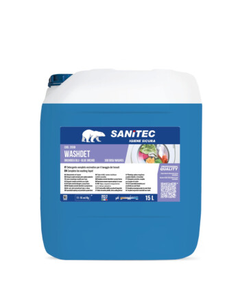 Sanitec Washdet πλήρες ενζυματικό απορρυπαντικό πλυντηρίου ρούχων με άρωμα Blue Orchid 15L/ 15,3 Kg