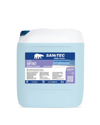 Sanitec Softdet μαλακτικό εξουδετερωτικό αλκαλικότητας με άρωμα Blue Orchid 15L/ 15 Kg