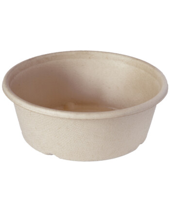 Biopak Classic σκεύος φαγητού bagasse στρογγυλό καφέ 600ml 40τεμ