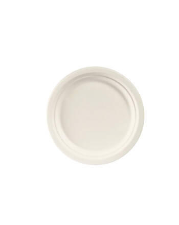 Biopak πιάτο bagasse στρογγυλό Ø22cm λευκό