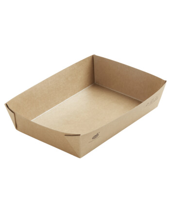 Biopak Viking Brick σκεύος φαγητού ορθογώνιο χάρτινο καφέ 1100ml 300τεμ