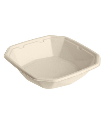 Biopak ecoecho Octabagasse® σκεύος φαγητού καφέ ορθογώνιο από bagasse 650ml 21x18,5x18,5cm 50τεμ