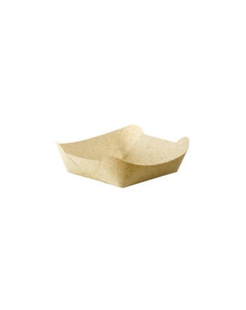 Biopak Bloom σκεύος φαγητού ορθογώνιο από γρασίδι 15x14,5x4,5cm σε φυσική απόχρωση 500τεμ