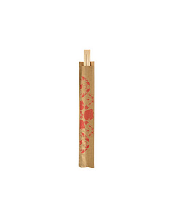 Biopak chopsticks μπαμπού 21cm σε χάρτινη συσκευασία emoji sakura 100τεμ