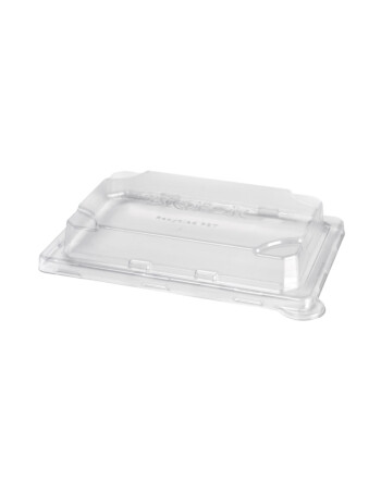 Biopak καπάκι διάφανο ορθογώνιο rPET για σκεύος sushi 335ml 50τεμ