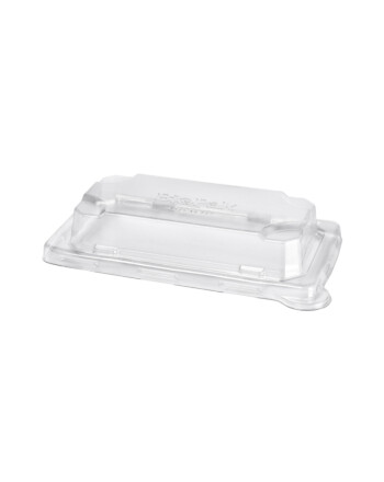 Biopak καπάκι διάφανο ορθογώνιο rPET για σκεύος sushi 175ml 50τεμ