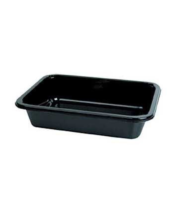 Biopak ecoecho Duniform® Menu Tray δοχείο 1 θέσης μαύρο ορθογώνιο από rPET 18,7x13,7x3,4cm 480τεμ
