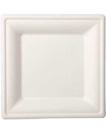 Biopak πιάτο bagasse στρογγυλό λευκό Ø16cm
